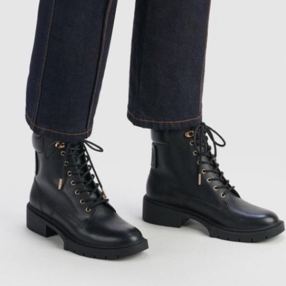 COACH Women’s Lorimer (G5293) Black Leather Ankle Boots Size 7.5 B - Picture 4 of 13